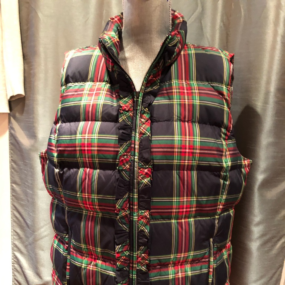 Talbots NWT Puffer vest Plaid